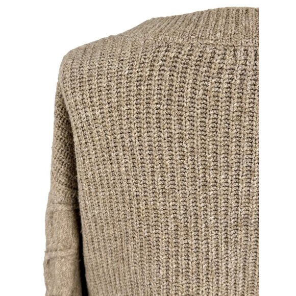 Vintage Y2K Cupcakes & Cashmere Beige Chunky Knit Grandpa Cardigan Cottagecore M - Picture 10 of 13